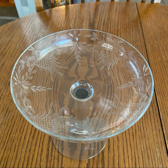 Accents Vintage Cut Etched Crystal Candy Dish Poshmark